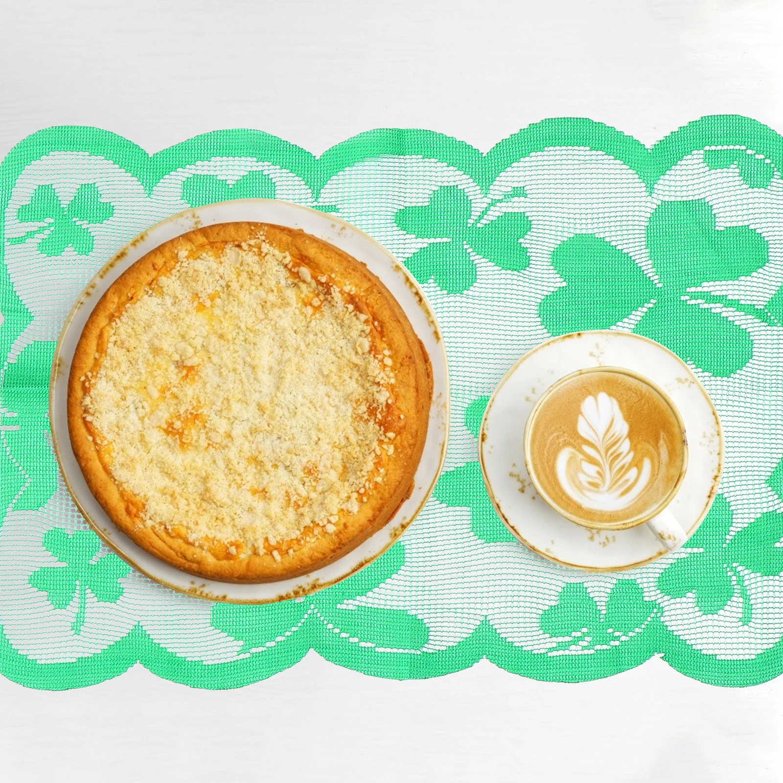 

1Set St Patrick's Day Placemat Set Stylish Shamrock Table Mat Decorative Reusable Festive Table Decoration for Party Home