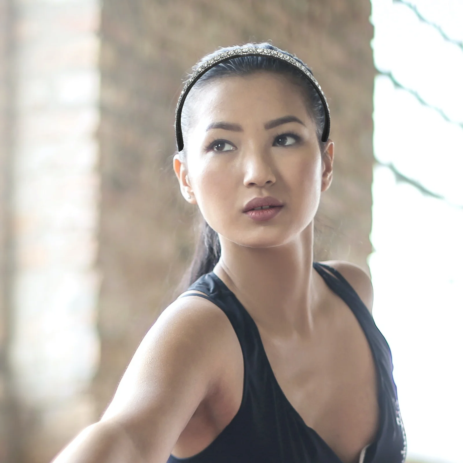 

Anti-Skid Headband For Women Teeth Design Rhinestone Non-Slip Hair Band Workout Face Washing Headbands Curly Hair Accessory