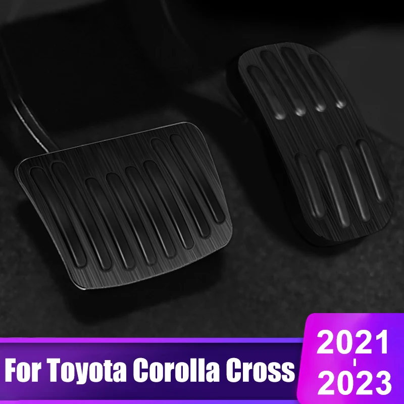 For Toyota Corolla Cross XG10 2021 2022 2023 Hybrid Car Accelerator Pedal Brake Rest Foot Pedal Cover Non-slip Pad Accessories