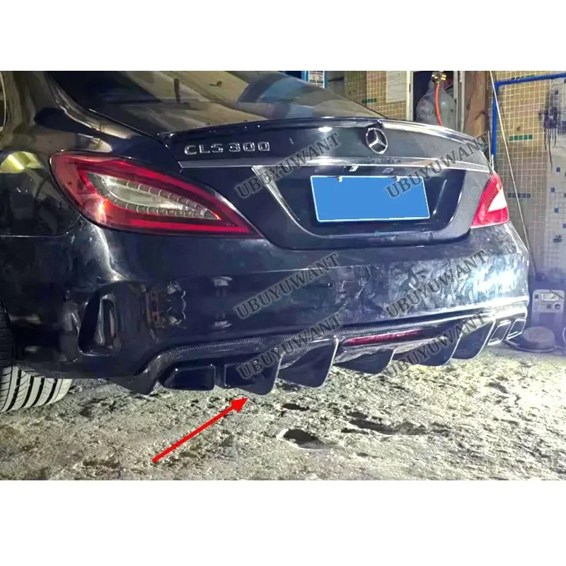 For Benz CLS W218 CLS260 350 Rear Bumper Diffuser Lip Spoiler Car Body Kit Accessories view 4
