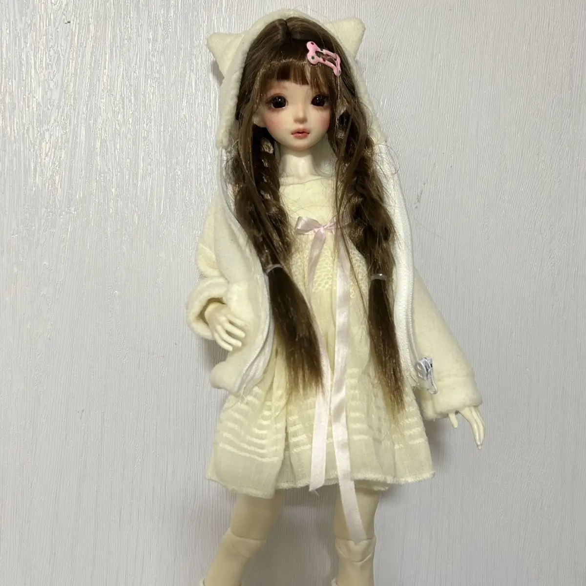 1/4 Doll's Clothes for 45 Cm Bjd Coat+Strap Skirt +Leg Socks Suit Fashion Dress Up Girl Toys Diy Bjd Doll Accessories No Doll