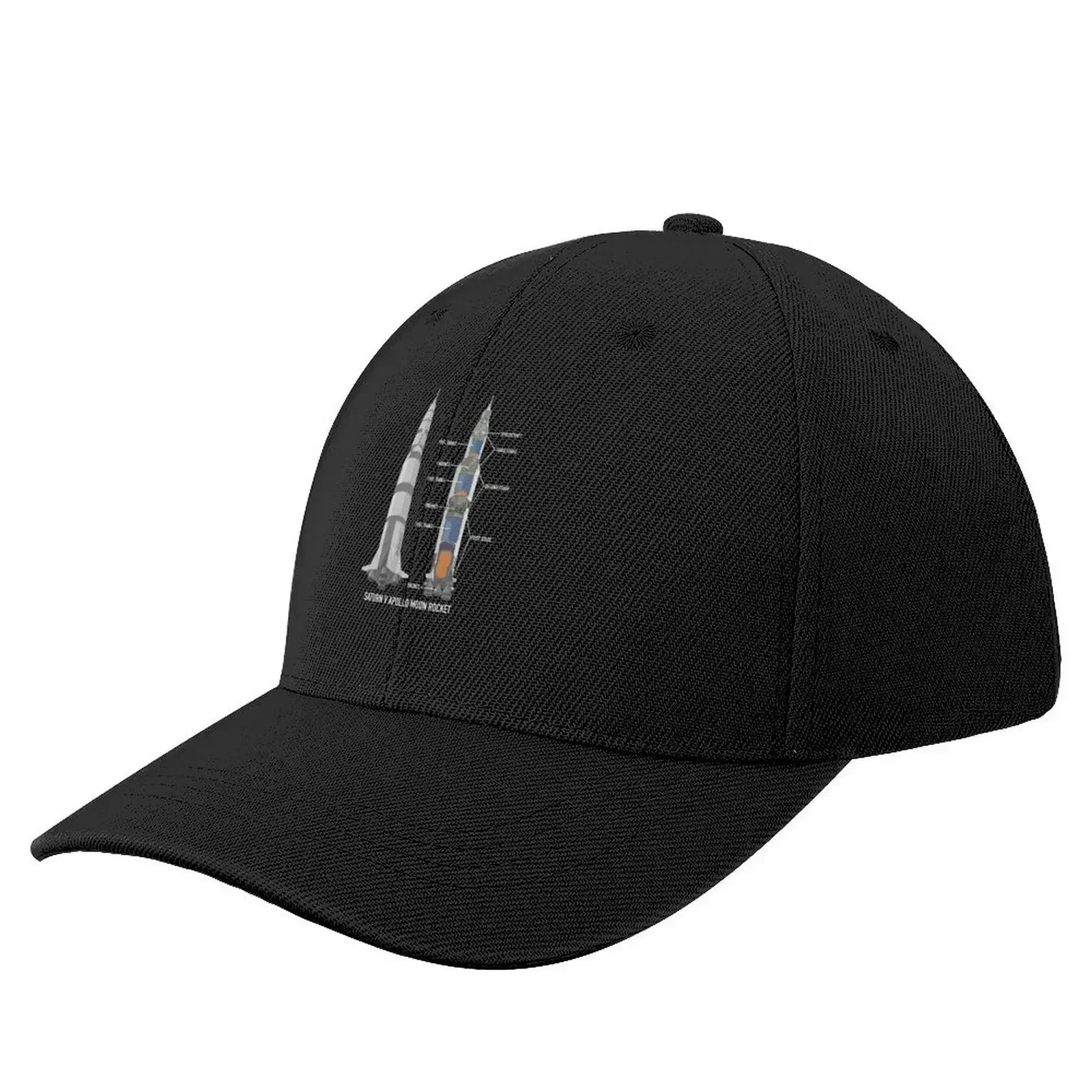 

Saturn V Apollo Moon Landing Rocket Cutaway Diagram Gift Baseball Cap sun hat Rugby Vintage Boy Women's