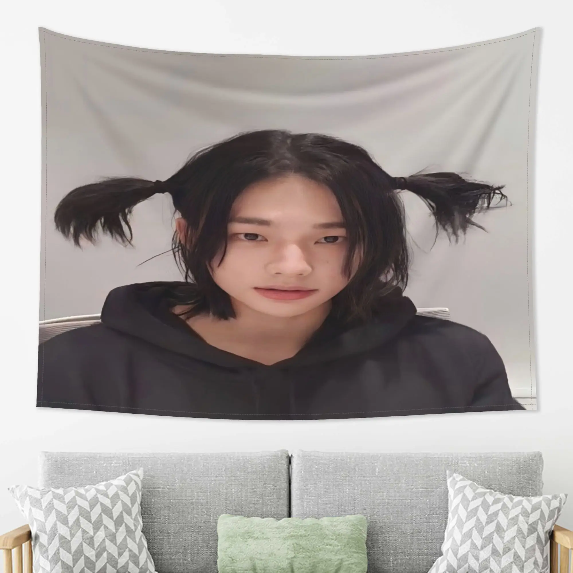 Hwang Hyunjin Wandteppich, verschiedene Feiertage und Geburtstagsgeschenke, perfektes Wandteppich, Geschenk für Wohnzimmer, Schlafzimmer, Büro und Heimdekoration
