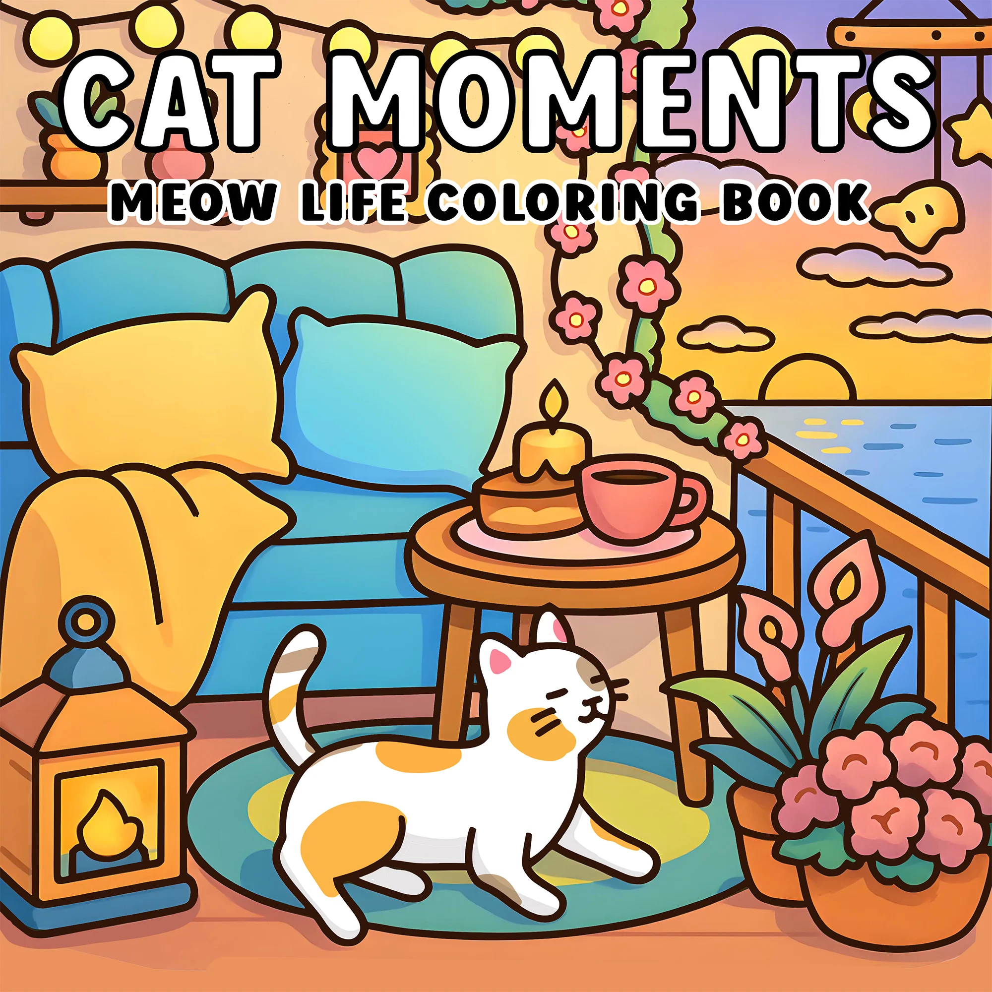 Heartwarming Cat Life Coloring Book - 24 Pages of Fun and Creativity | Picture Book for All Ages