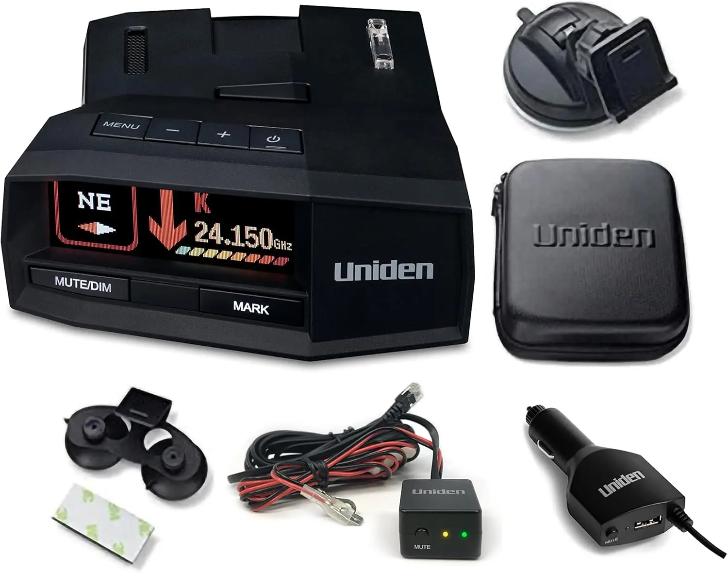 

Extreme Long-Range Radar/Laser Detector, Dual-Antennas Front & Rear Detection w/Directional Arrows