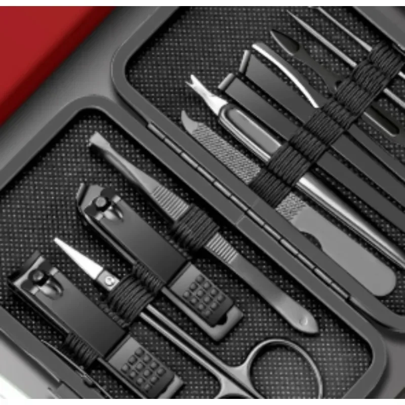 Juego de herramientas para uñas de acero inoxidable, Kit de manicura y pedicura, cortador, tijeras, pinzas, aseo, salón profesional, uso doméstico
