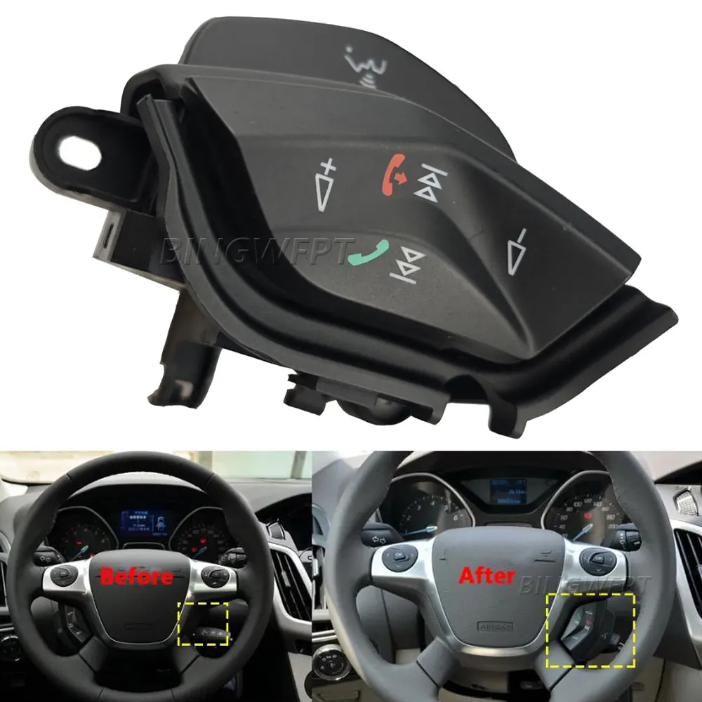 

Steering Wheel Control Switch Bluetooth, Volume Button For Ford Focus 3 2012-2014 kuga 2012-2015,Right Side