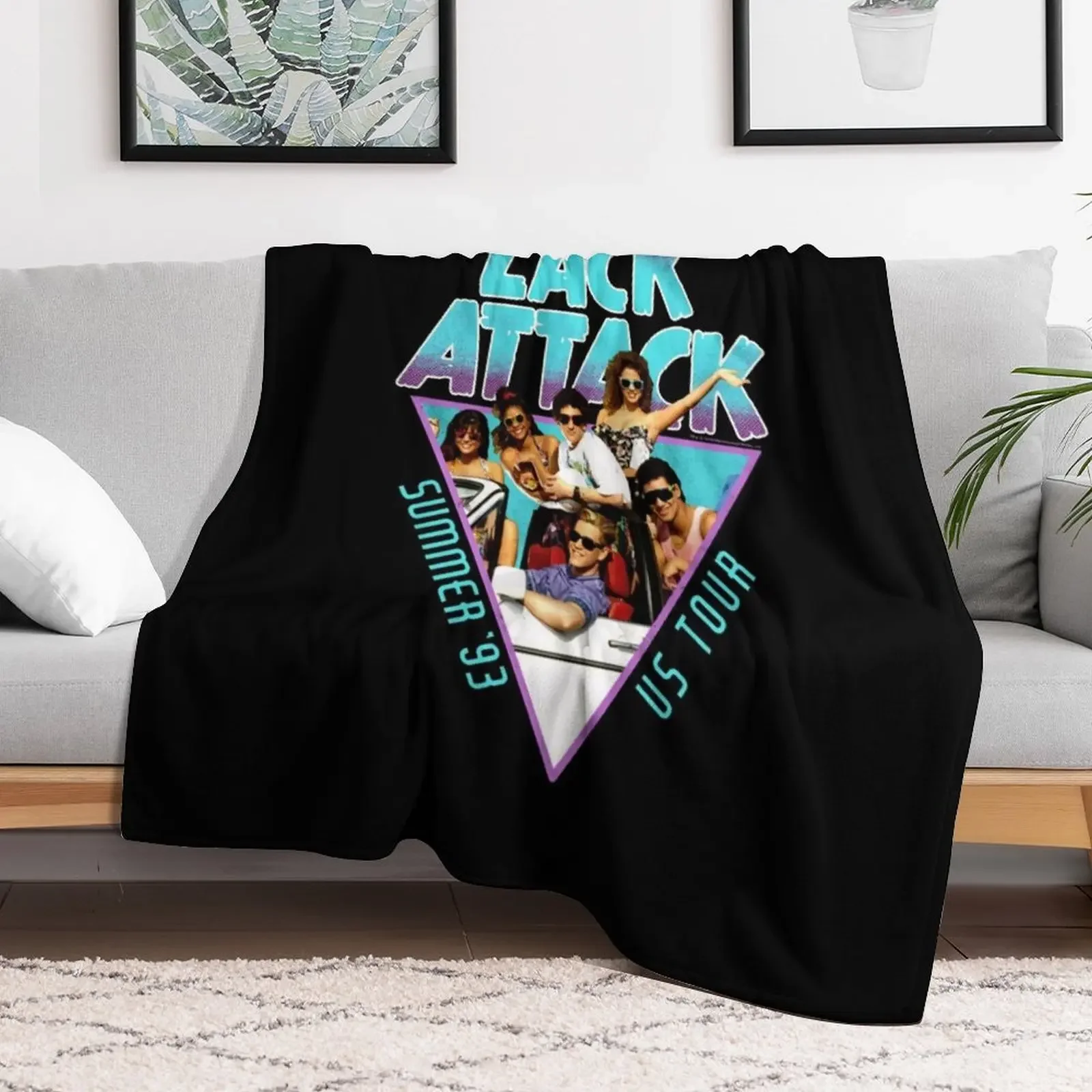 Saved by The Bell Zack Attack US Tour Summer 1993 Throw Blanket Air Conditioner Soft Blanket for Office Home