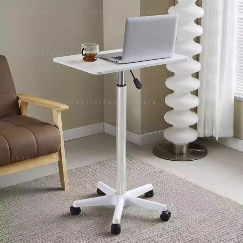 Mobile Height Adjustable Desk with Wheels, Overbed & Standing Laptop Workstation for Home & Live Streaming
