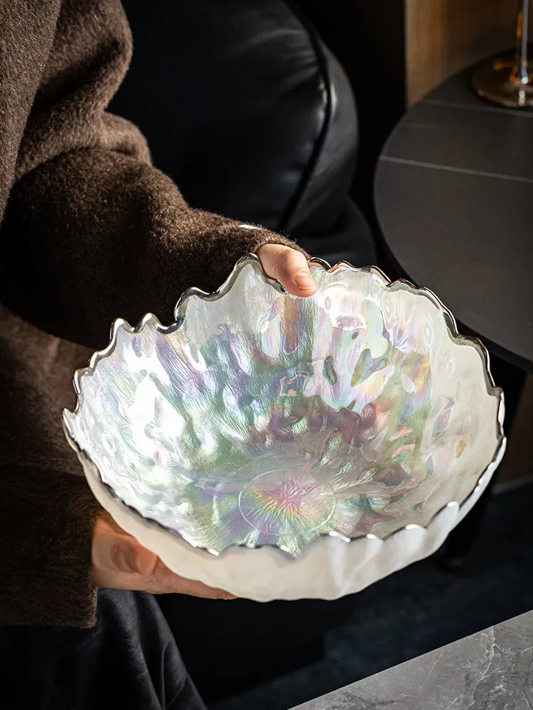 PYH high-value glass bowl large-capacity salad good-looking bowl dessert bird's nest bowl household