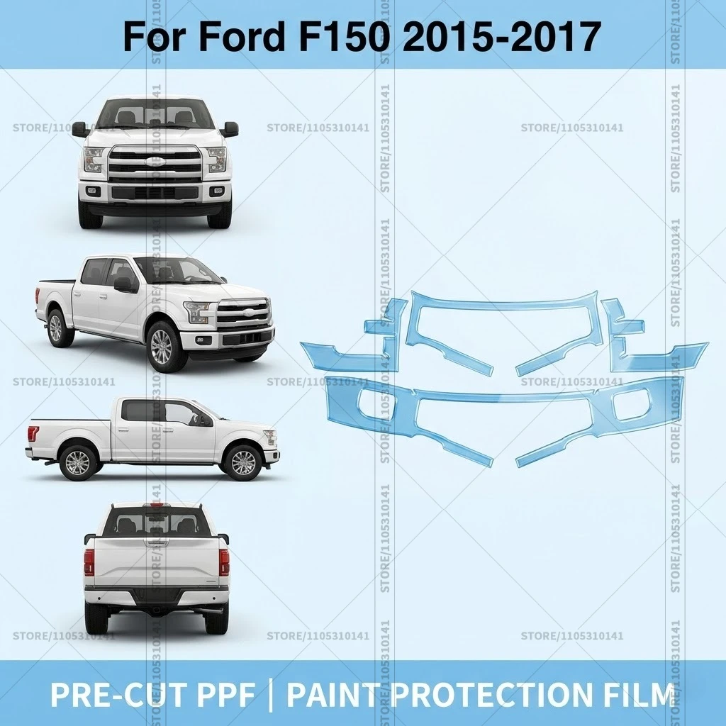 Pre-Cut Paint Protection Film PPF Transparent Car Film Professional Automotive PPF Front Bumper For Ford F150 2015-2017