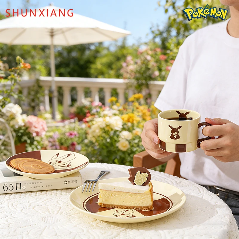 shunxiang-pokemon-ceramic-tableware-sets-cartoon-pikachu-coffee-cups-saucers-anime-themed-dessert-plate-fork-set-for-gifts