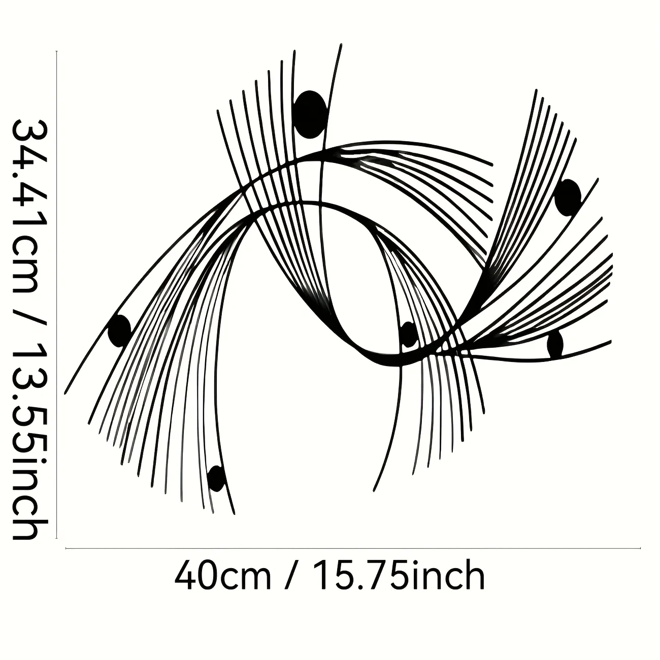 Modern Abstract Geometric Metal Wall Art, Minimalist Linear Art, Suitable for Home, Office, Indoor/outdoor Sign, Easy To Hang