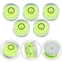 5pcs Mini Round Accuracy Bubble Level Bullseye Instrument Horizontal Precision Bubble Level Measuring Tool