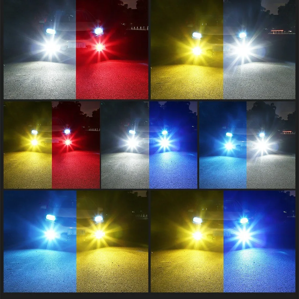 Per il 2015-2021 Honda BR-V 1st 2PCS Automotive Fendinebbia anteriori LED Dual Color LED Fendinebbia H8H11 Fendinebbia
