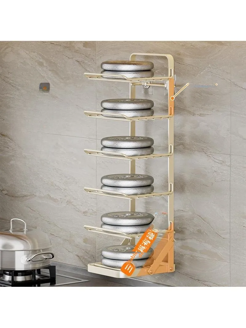 

Многофункциональный складной настенный органайзер для кухни из углеродистой стали, подставка для подготовки блюд, L-образный держатель