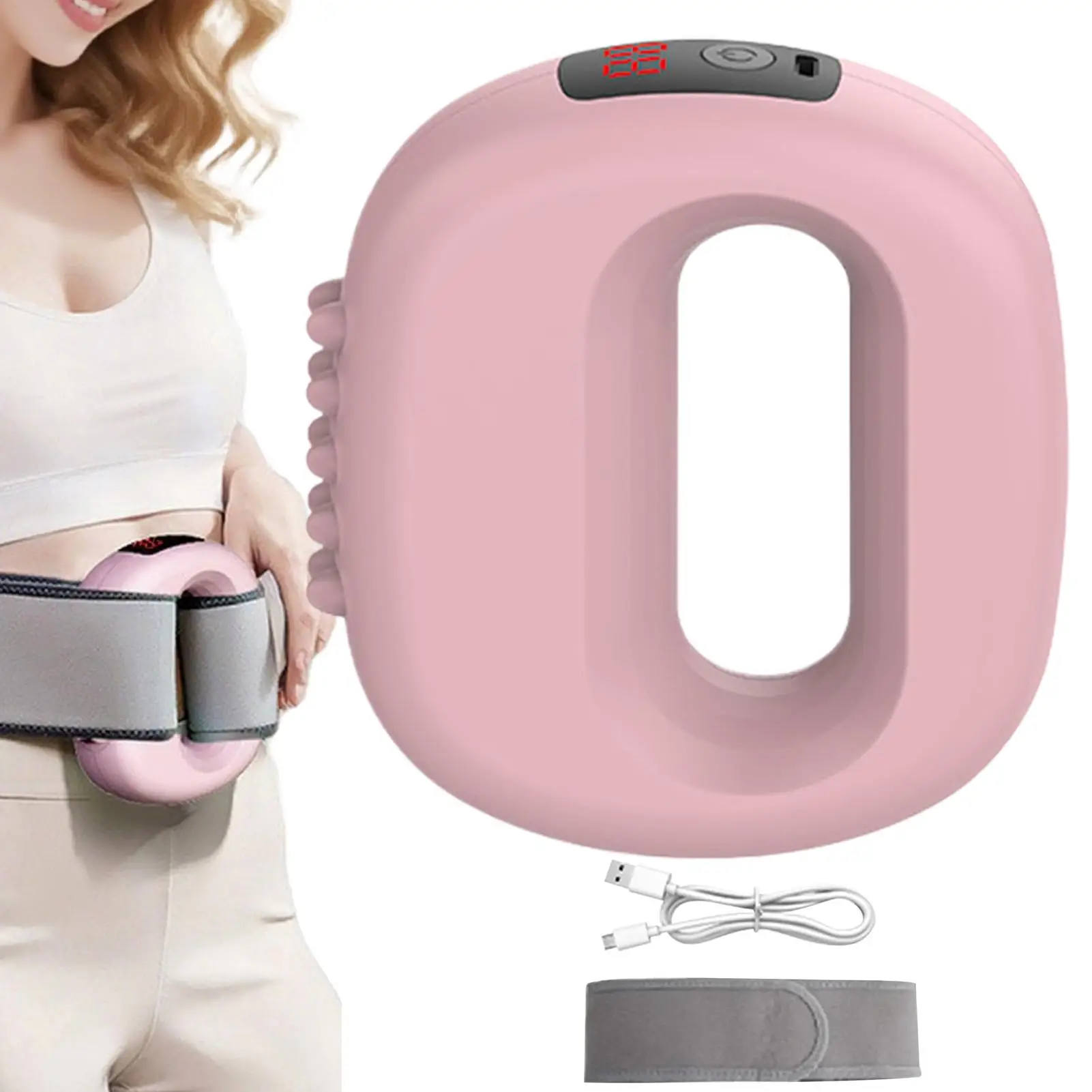 

1pcs Powerful Electric Full Body Massager 5 Speed Fascia Massager With Belt And Massage Beads Design For Recovery Wellness