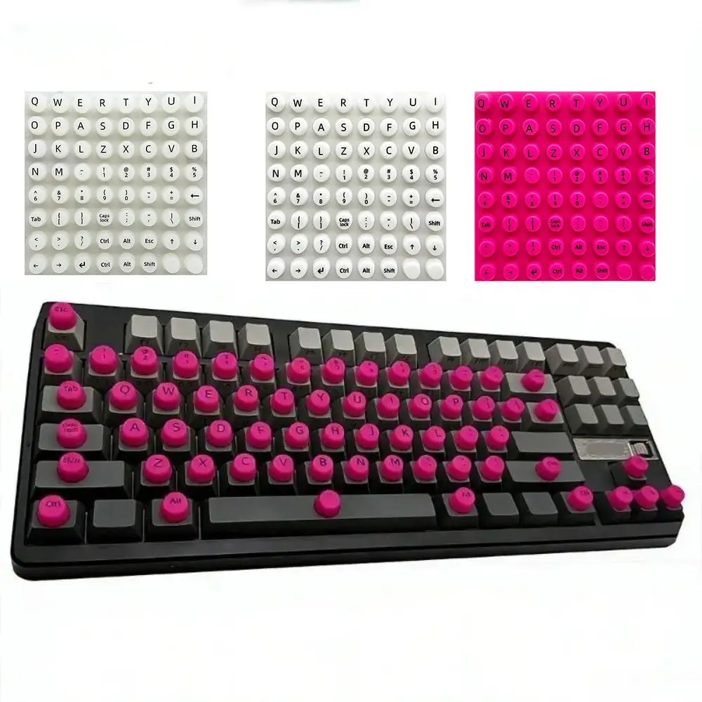 Ergonomic Design Nail Art Keyboard Raisers Silicone Dust Proof Keyboard Covers Scratch Proof Self-adhesive