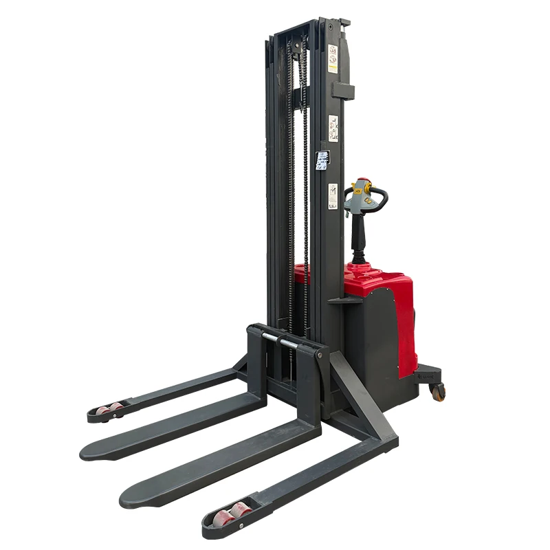 YG High Rack Stand-on Electric Stacker 2 Ton 5m Lift Heavy Duty Stable Lifting Warehouse Material Handling Equipment