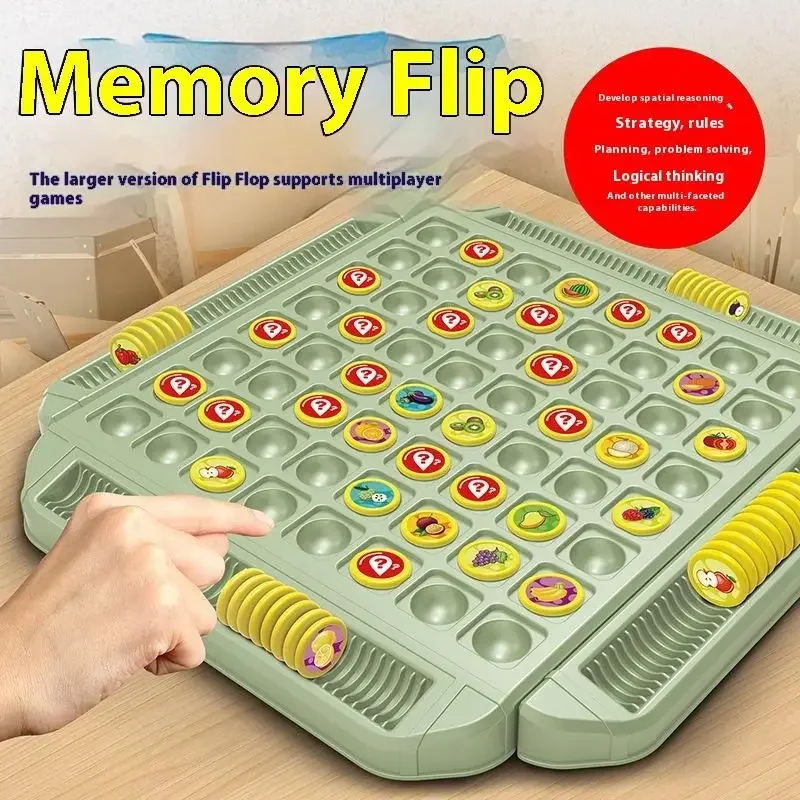 

1 Set Logical Thinking Cognitive Parent-Child Interactive Toys Fruit Flip Chess Memory Match Challenge Chess Game
