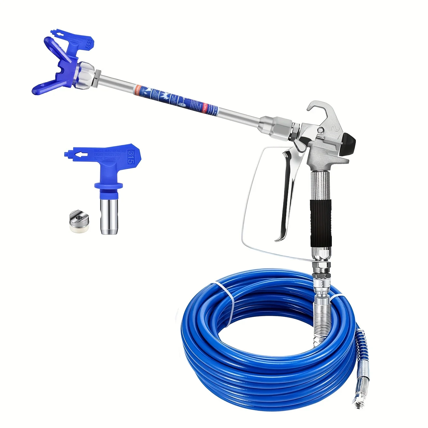 1 Set 3600PSI High-Pressure Airless Paint Spray Gun Kit for Precision Car & Wall Painting.