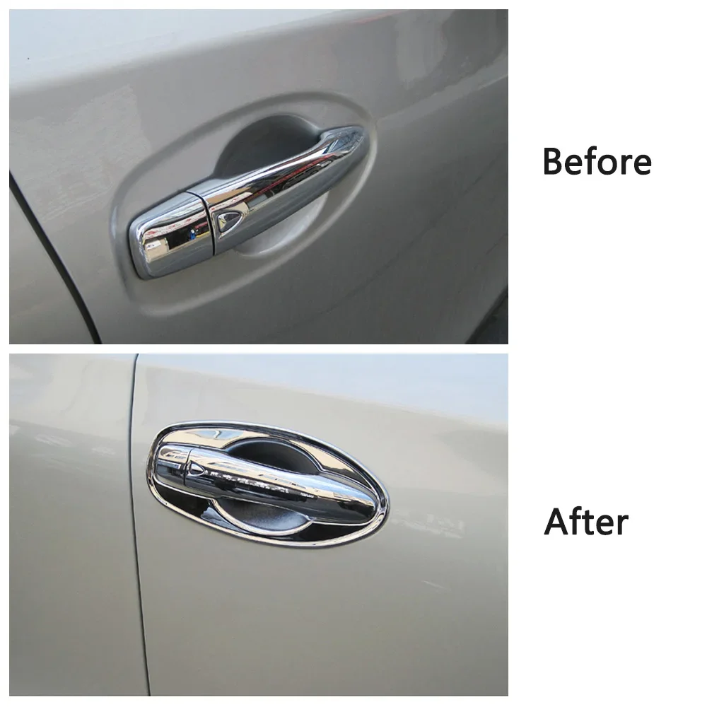 Chromium Styling For Nissan X-Trail T32 Rogue 2014-2020 Chrome Exterior Door Handle Cover Moulding Door Bowl Cup Cavity Trim