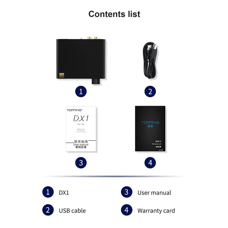 TOPPING DX1 Mini DAC Headphone Amplifier AK4493S XU208 DAC&Headphone Amp Support up to DSD256 PCM384 Decoder - Image 6