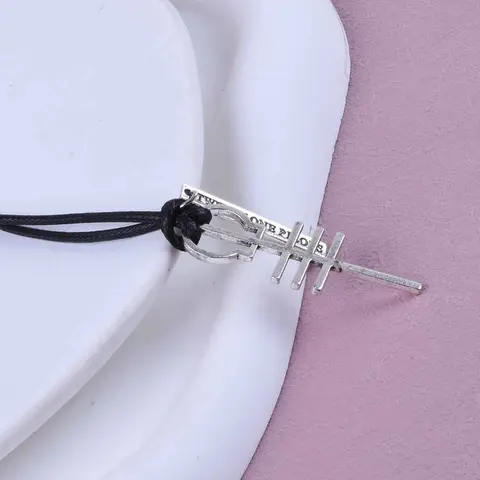 Twenty One Pilots Hängsmycken Halsband BFF Vänskap Skelett Rep Halskedja För Män Kvinnor Musik Hiphop Smycken 6 best sales halsband - №3