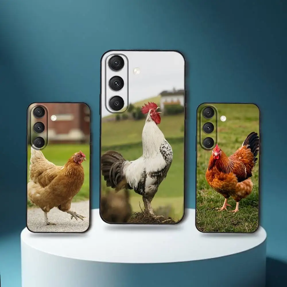 

Animal Hen Rooster Phone Case For Samsung S25,S24,S23,S22,S21,S20,S10,Ultra,Plus,Lite,FE,Soft Silicone Black Cover