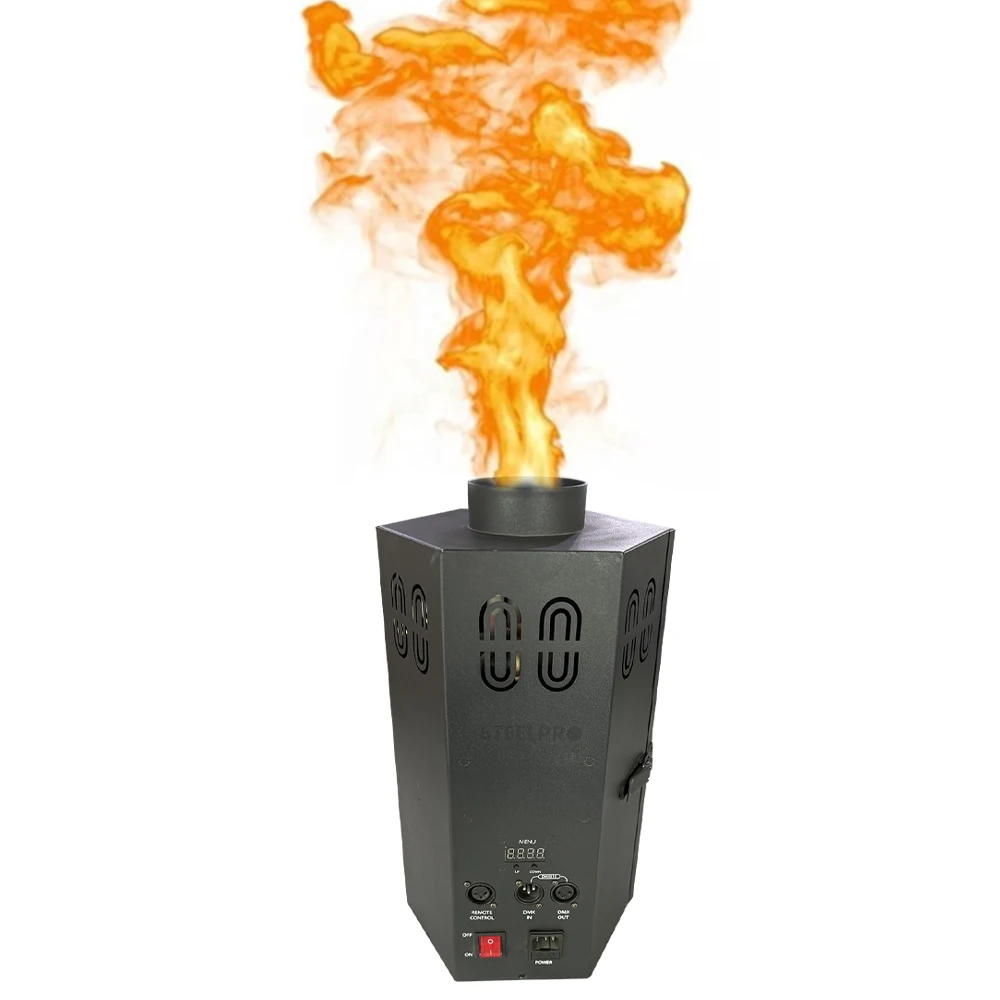 

Mini DJ Equipment 200W Flame Effect Stage Machine Indoor Performance Flame DMX512 Colorful Fire Machine for Speical Event Show