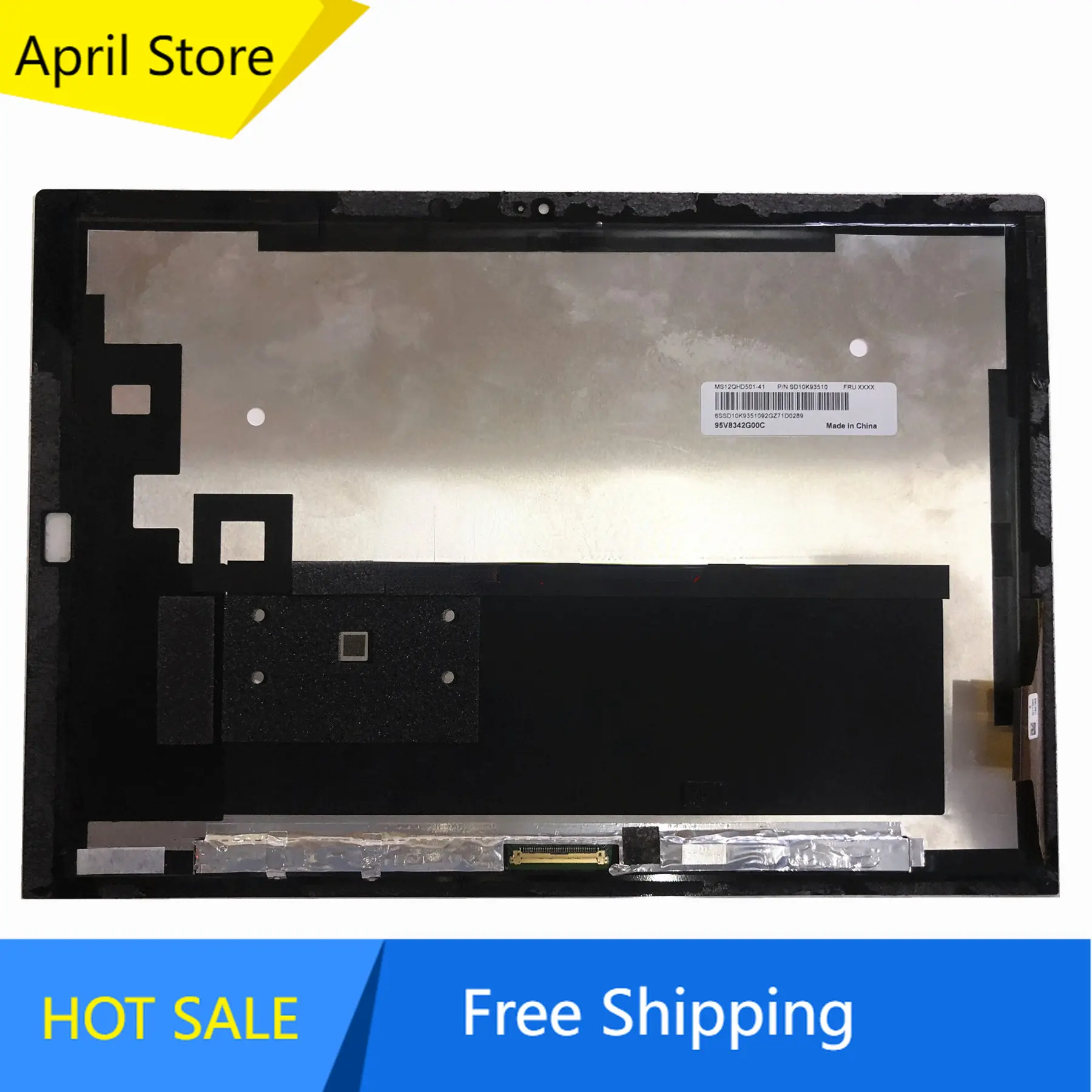 

MS12QHD501-41 12"Laptop LCD Touch Screen Digitizer Assembly For Thinkpad X1 TABLE P/N SD10K93510