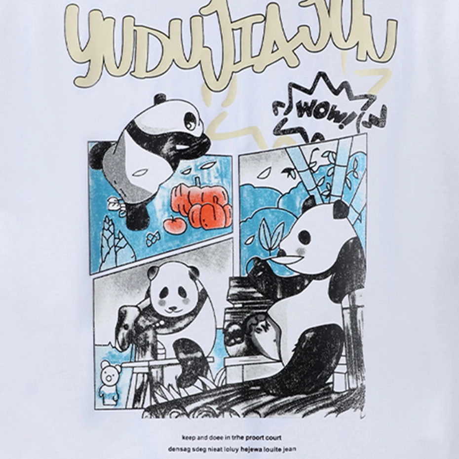 Summer T-shirt Men 10XL 12XL Plus Size Short Sleeve Tops Tees Panda Print T-shirts Fashion Casual Tshirt Male Big Size 12XL