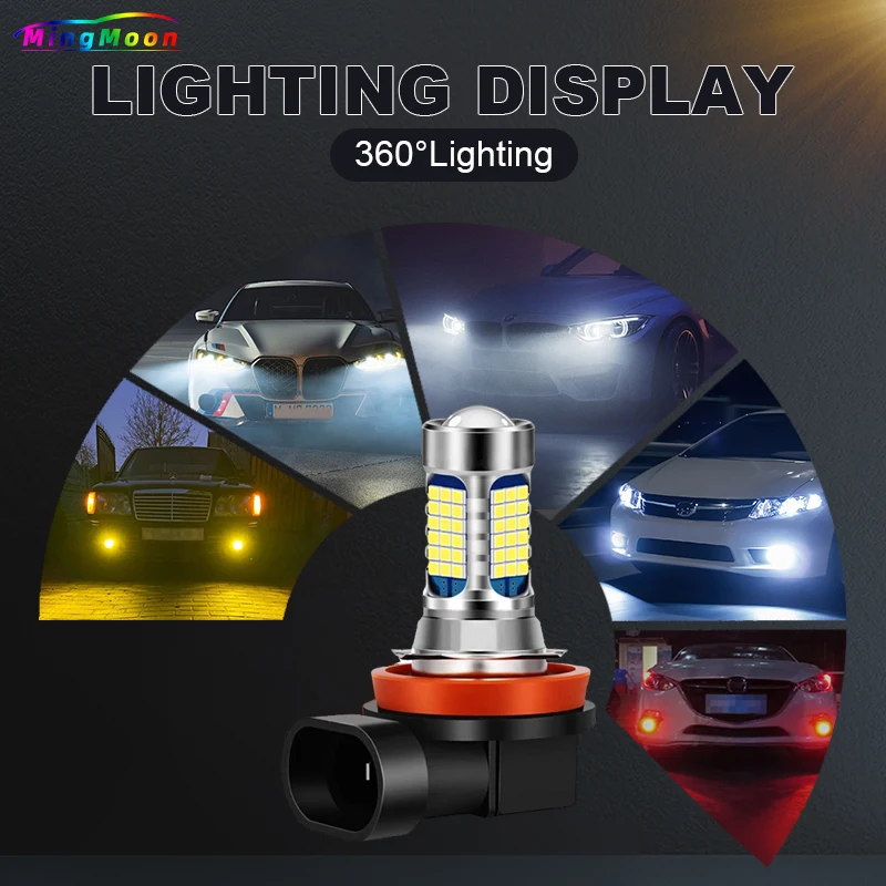 2pcs 81LED Accessories Front Fog Light Bulb Lamp For Fiat Tipo 2015 2016 2017