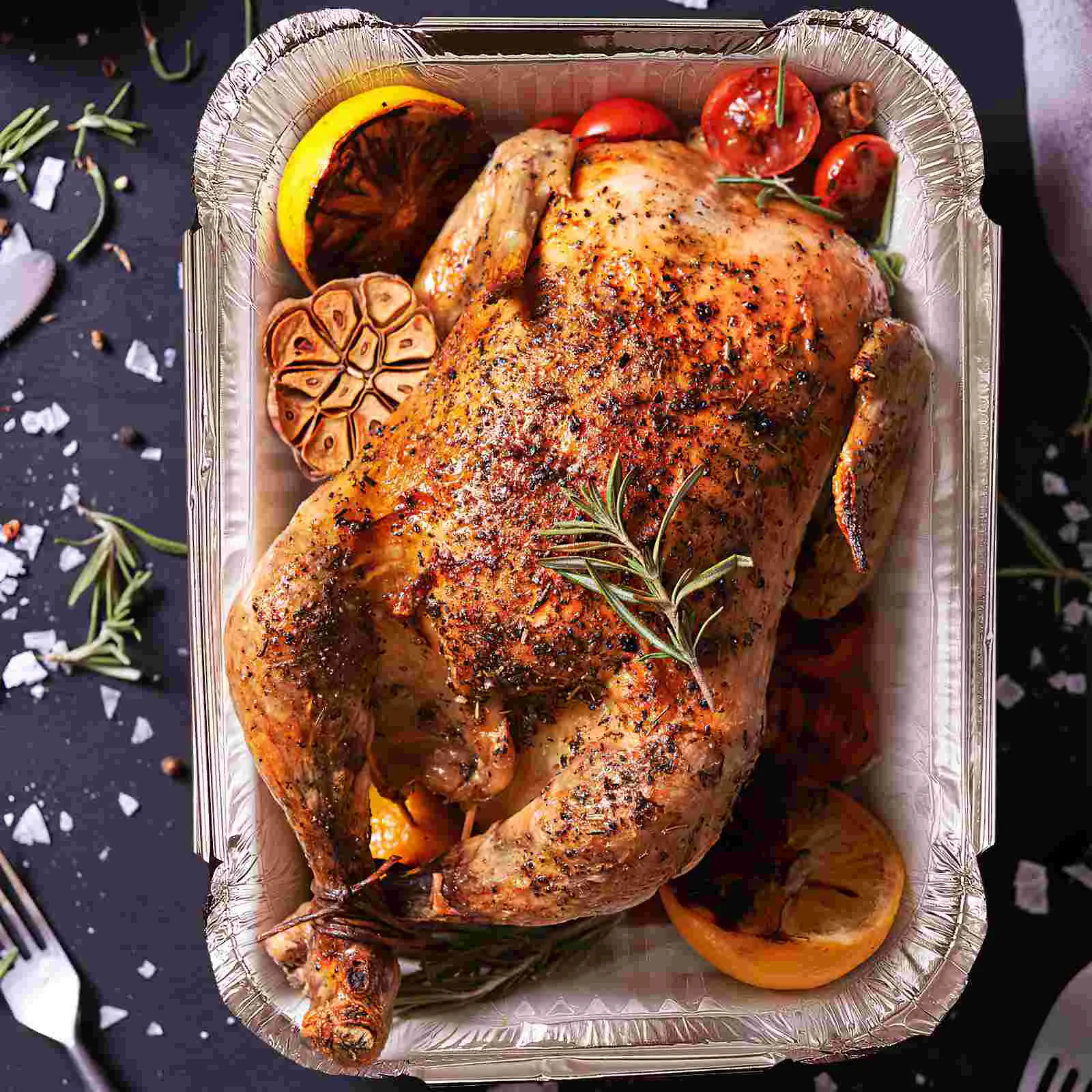 20 قطعة مقلاة من رقائق الألومنيوم صينية فرن للاستعمال مرة واحدة سعة كبيرة صينية الخبز مقلاة شواء المطبخ الطعام أطباق الخبز المقالي احباط