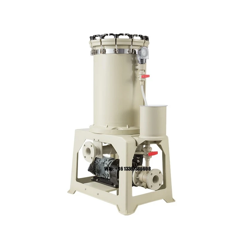 

High Flow Industrial PP Chemical Liquid Filter With Magnetic Pump,Acid Alkali Resistant Electroplating Industrial Filter Machine