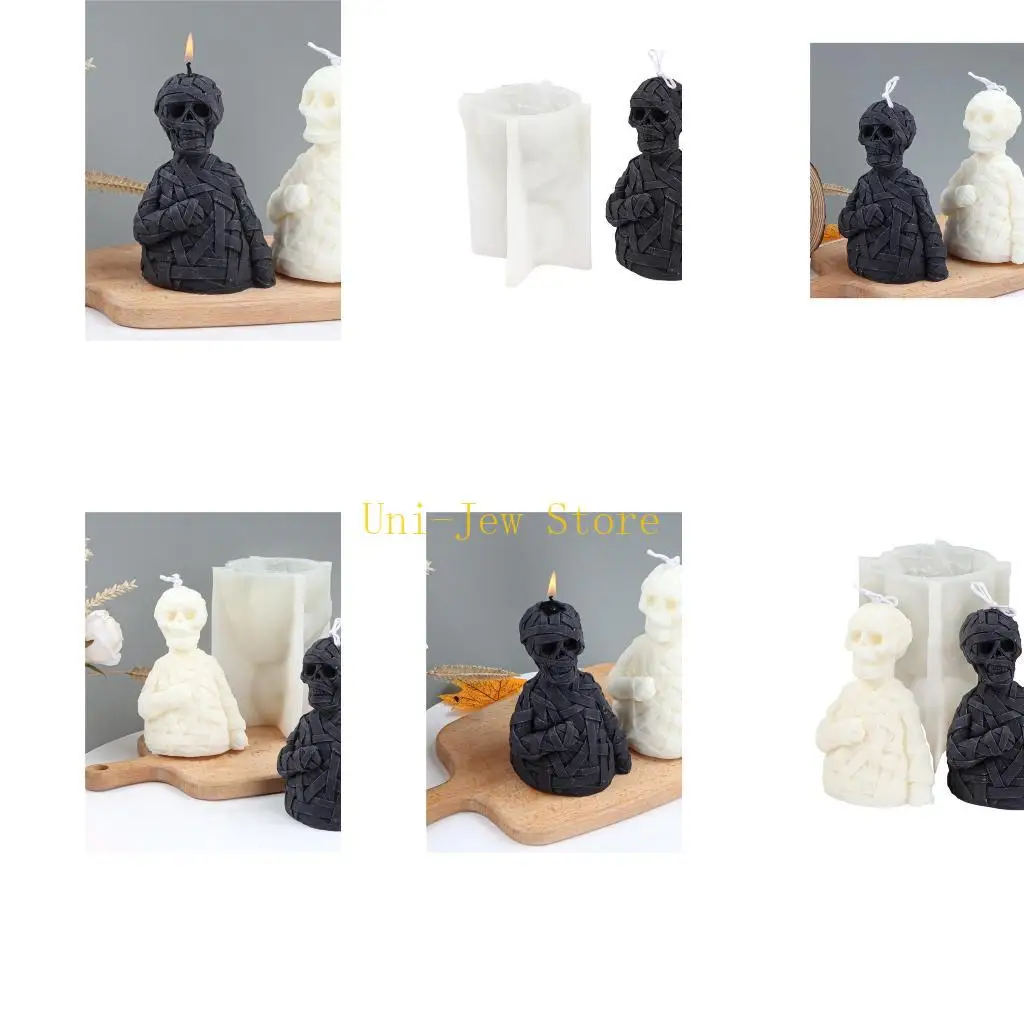 

40 ГБ повязка с черепом для головы, силиконовая форма, пластырь для свечей, форма ручной работы для DIY, ароматерапия, мыло,