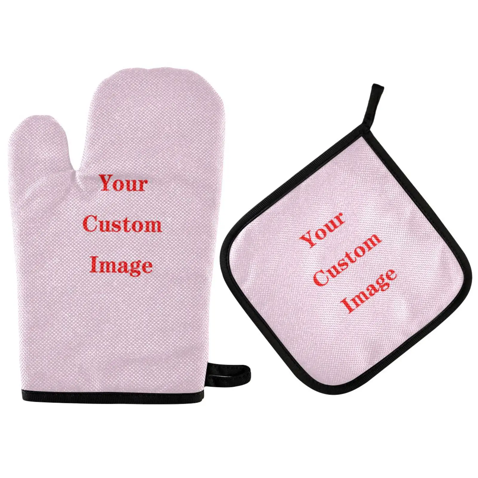 

Kitchen Potholders Pad and Stove Oven Gloves Set Mitts Heat Resistant Thermal Custom Anti-heat Take Hot Pot Cooking Baking Glove