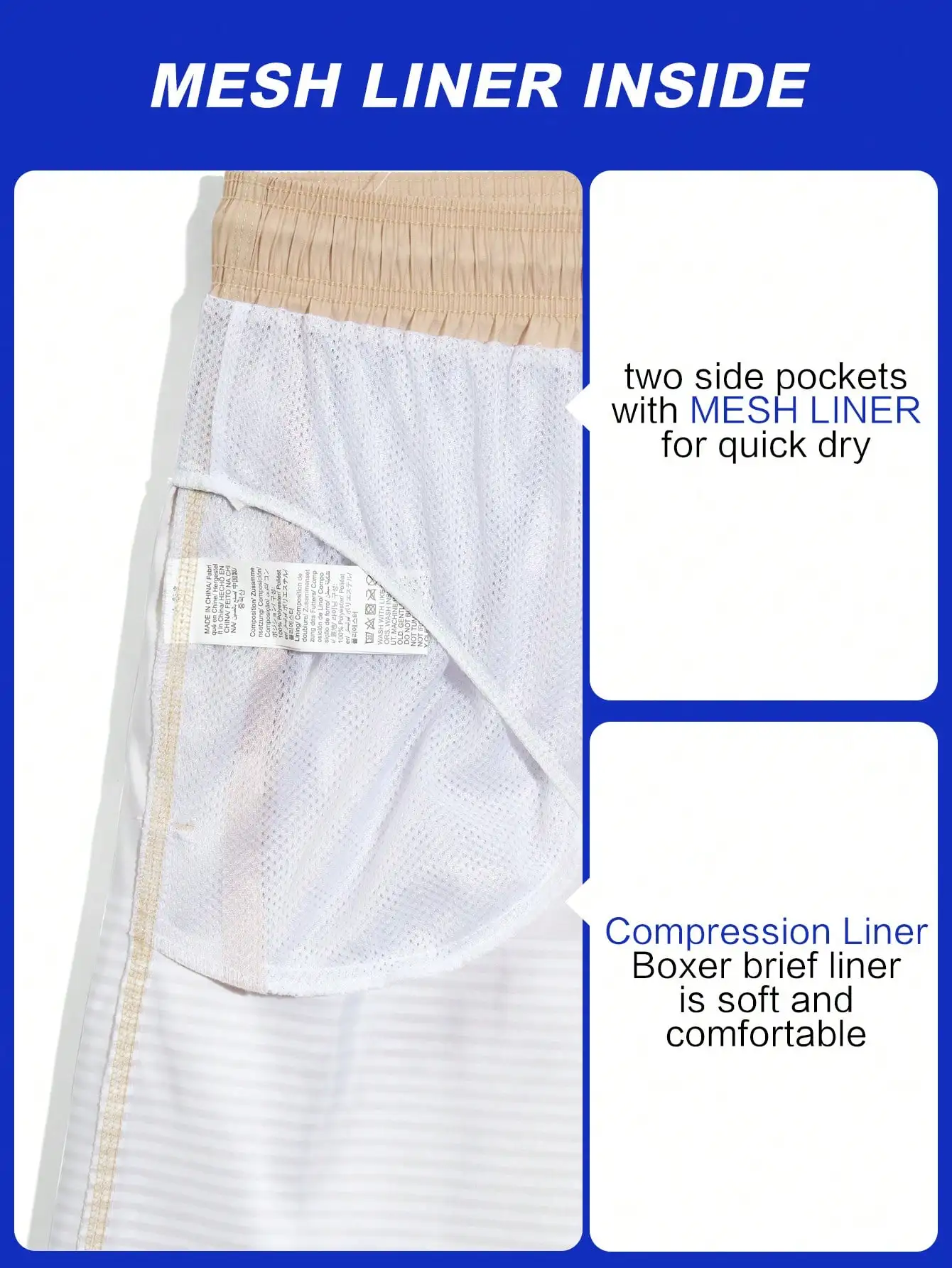 Picture 6: Men's surfing shorts, beach shorts, swimwear, casual shorts, quick-dry shorts, briefs with lining