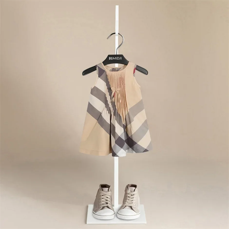 New Summer Striped Toddler Girl Dress Solid Cotton Sleeveless Children Dress Kids Sundress Slip Dress Fashion Girls Clothing