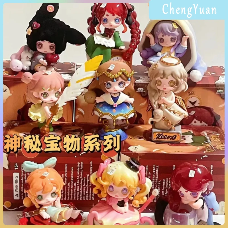 

Подлинная серия Keeno Mysterious Treasure, слепая коробка, игрушки Tide, милая девушка, загадочная коробка, украшения для комнаты, куклы-сюрприз, подарок для девочки