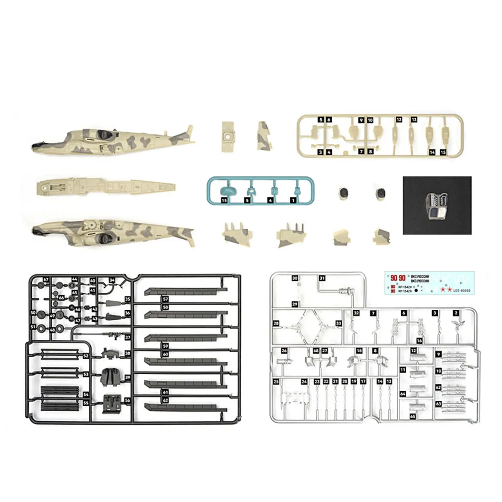 

1/72 Scale Aircraft Model Prefabricated Plastic Helicopter Fighter Replica Kit for Collector Souvenir Desktop Cabinet Shelf