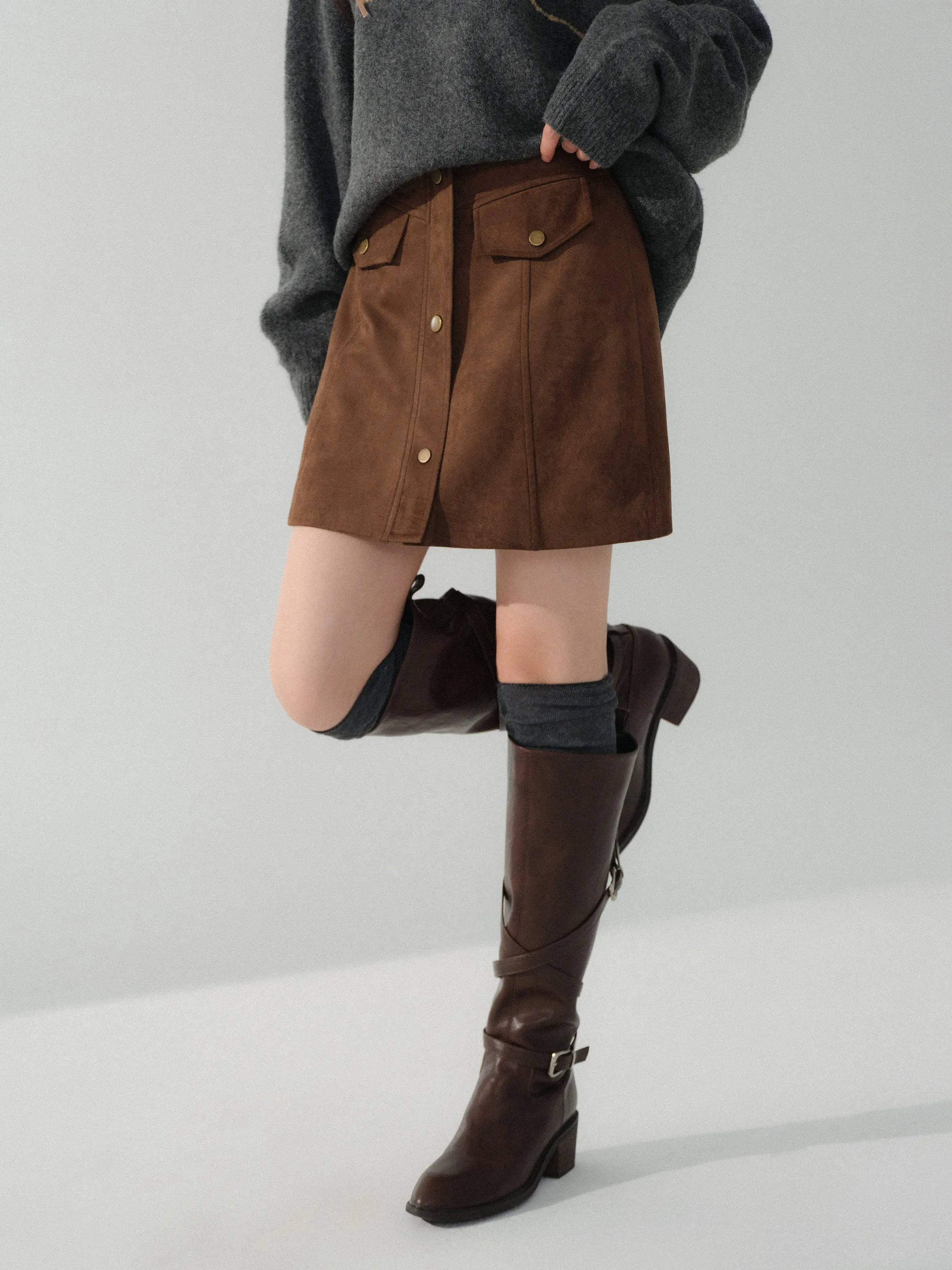 Women Cargo Mini Skirt Lady Spring Slim Fit A Line Short Skirt Casual Office Minimalist High Waist Fashion Bottoms Daily Outings