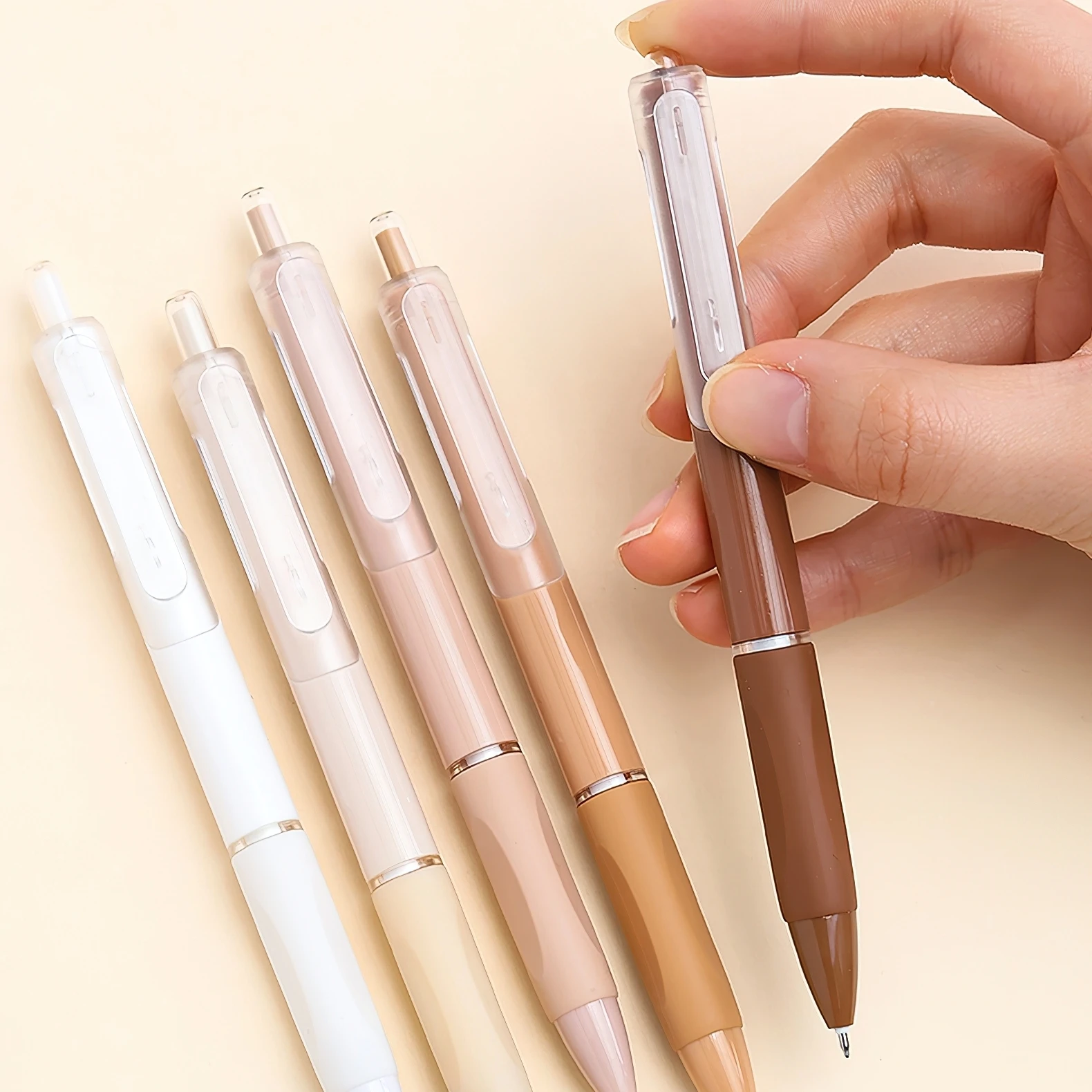 5pcs Coffee Time Gel Pens Set Milk Foam 0.5mm Ballpoint Black Color Gel Ink for Writing Office School A7668