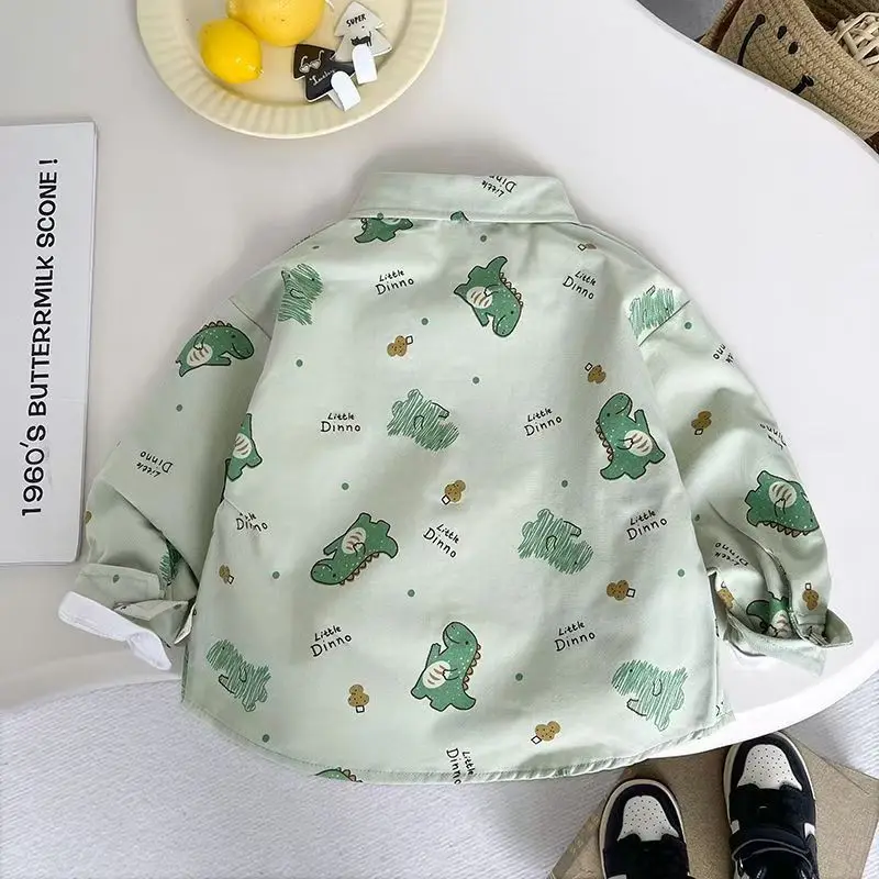 IENENS Kids Baby Boys Cartoon Shirt Tops Children Casual Wear Cotton T-shirt Clothes Blouse Infant Toddler Tee Shirts 1-5 Years