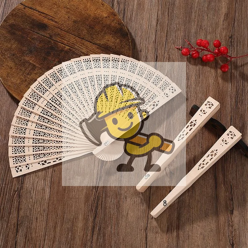 Fragrant Wood Fan Folding Fan Handheld Fan Wedding Party Home Decoration Ornaments Gift Wedding Party Accessories