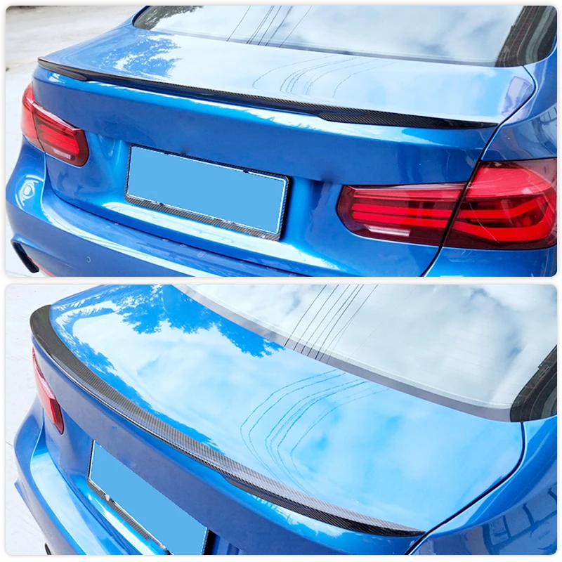 Car Rear Trunk Spoiler Wings Carbon Fiber for BMW 3 Series F30 F80 M3 Sedan 2012-2017 Rear Spoiler Boot Wing Lip Body Kit FRP