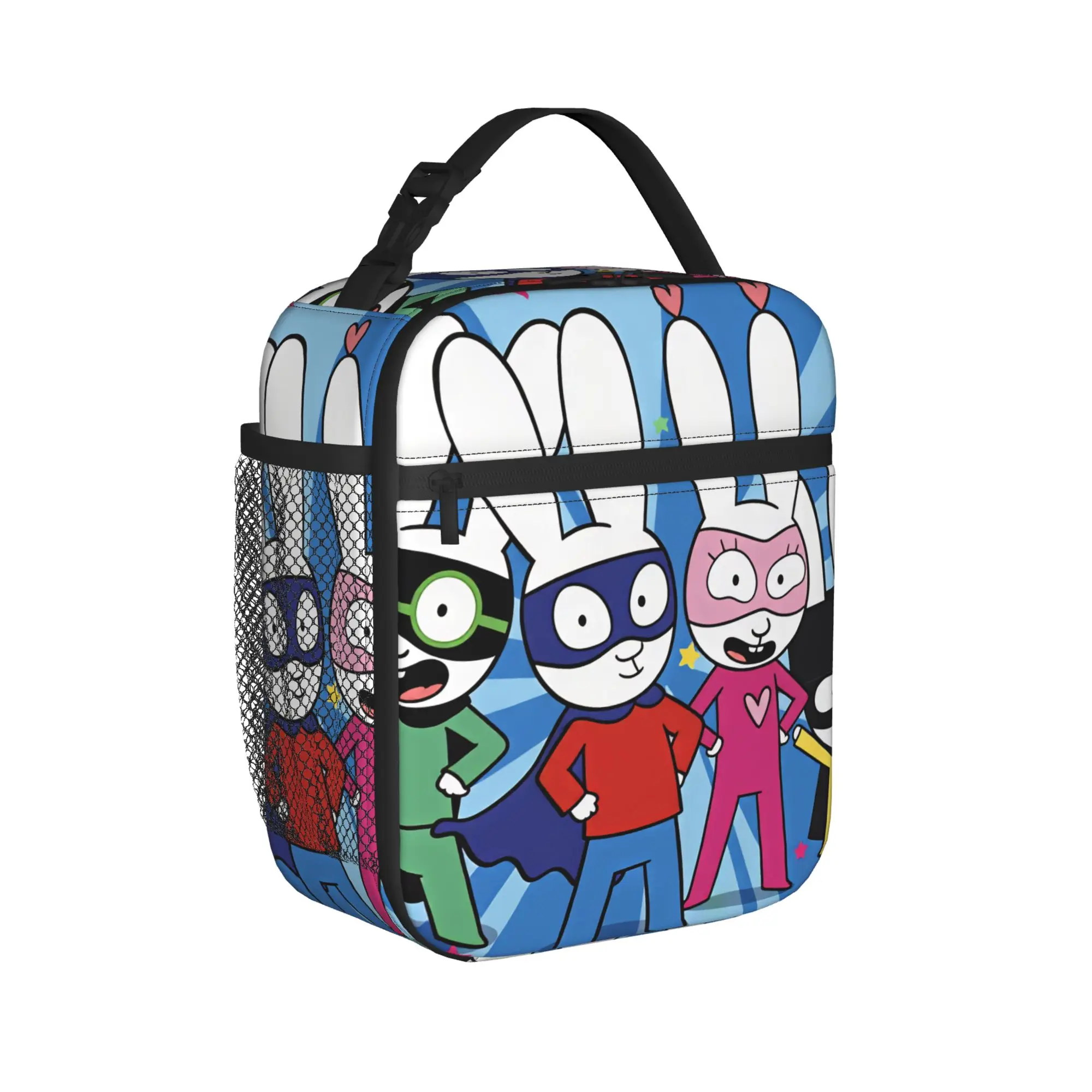Simons Super Rabbits   Lunch Bag  Retro Lunch Box For Child Office Portable Cooler Bag Oxford Designer Thermal Lunch Bags