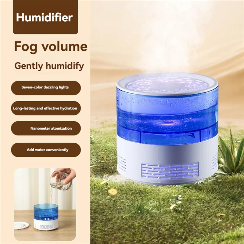 【OFF SHELF】Colorful Night Light Atomization Humidifier For Bedroom Large Room Office Essential Oil Diffuser