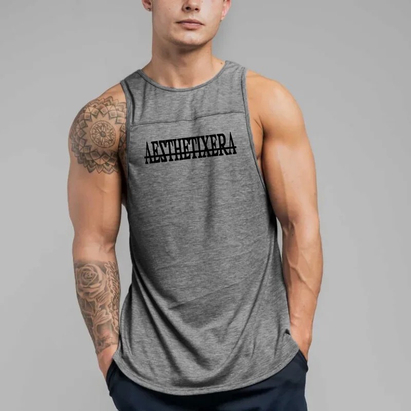 New Gyms Fitness Bodybuilding Brand Cotton Summer Tank Tops Men Stringer Fashion Mens Workout Clothing Sleeveless Shirts Vest