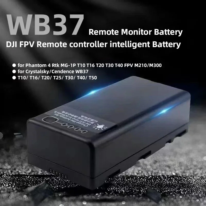 Per DJI Batteria WB37 Telecomando 7.6V 4920mAh per DJI T20 T30 FPV Batterie Phantom 4 RTK MG-1P T10 T16 CrystalSky Monitor